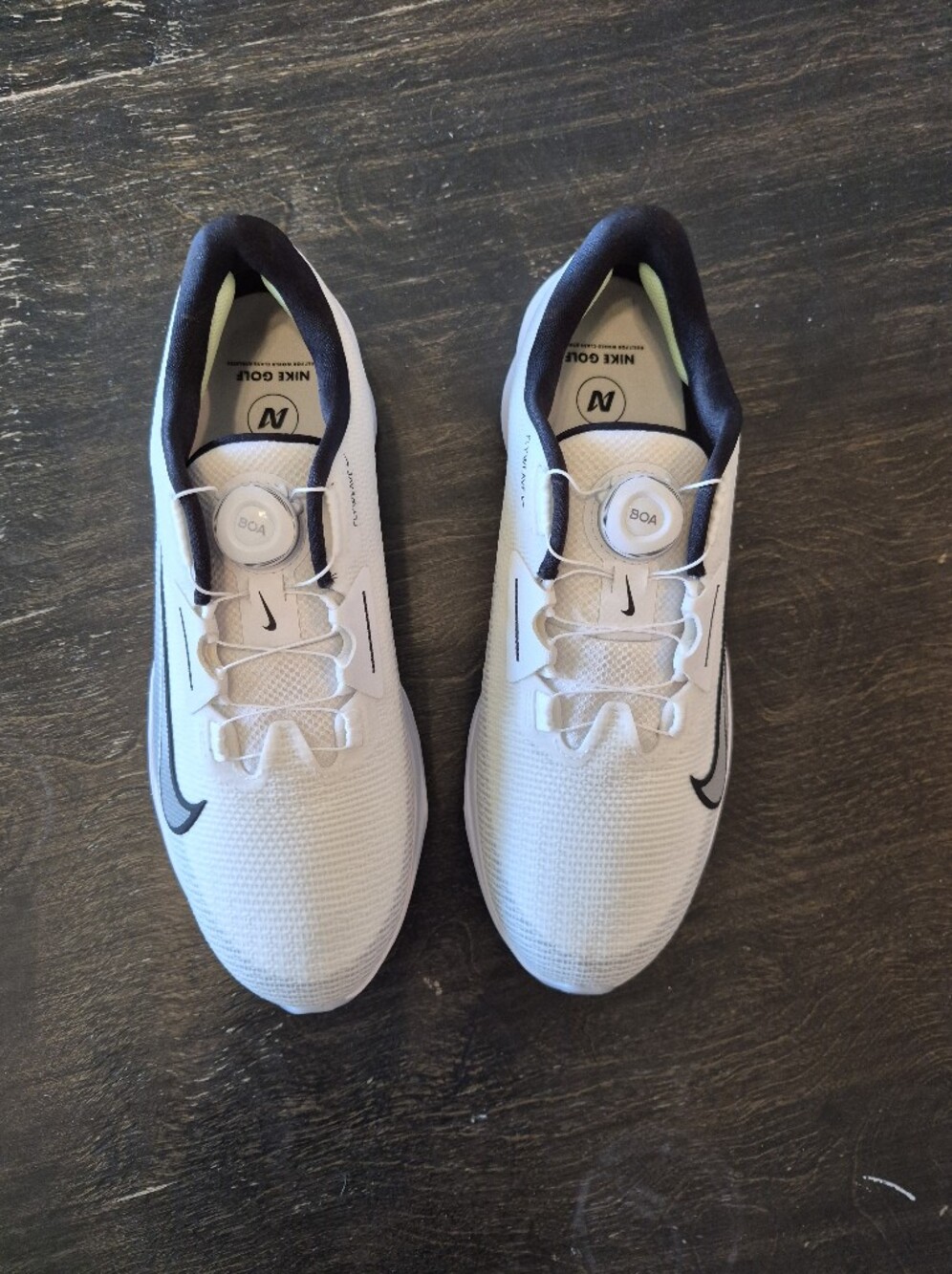 Nike Infinity Tour Boa 2 (Wide) PureWhite/ Platinum Green Golf Shoes - Picture 13 of 13